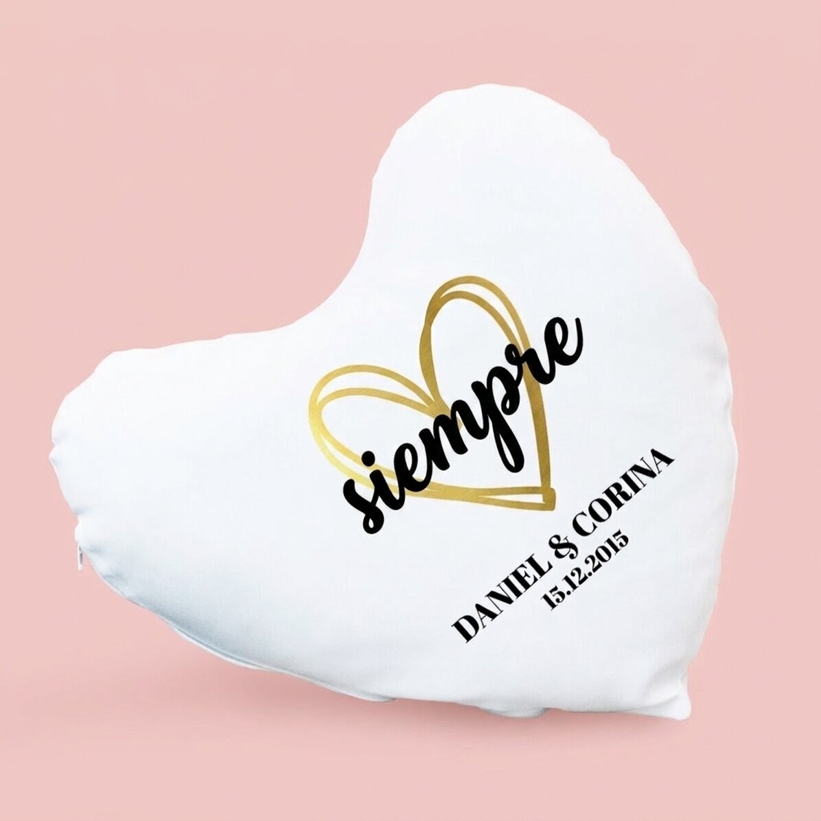 Almohada personalizada con forma de corazón - Always