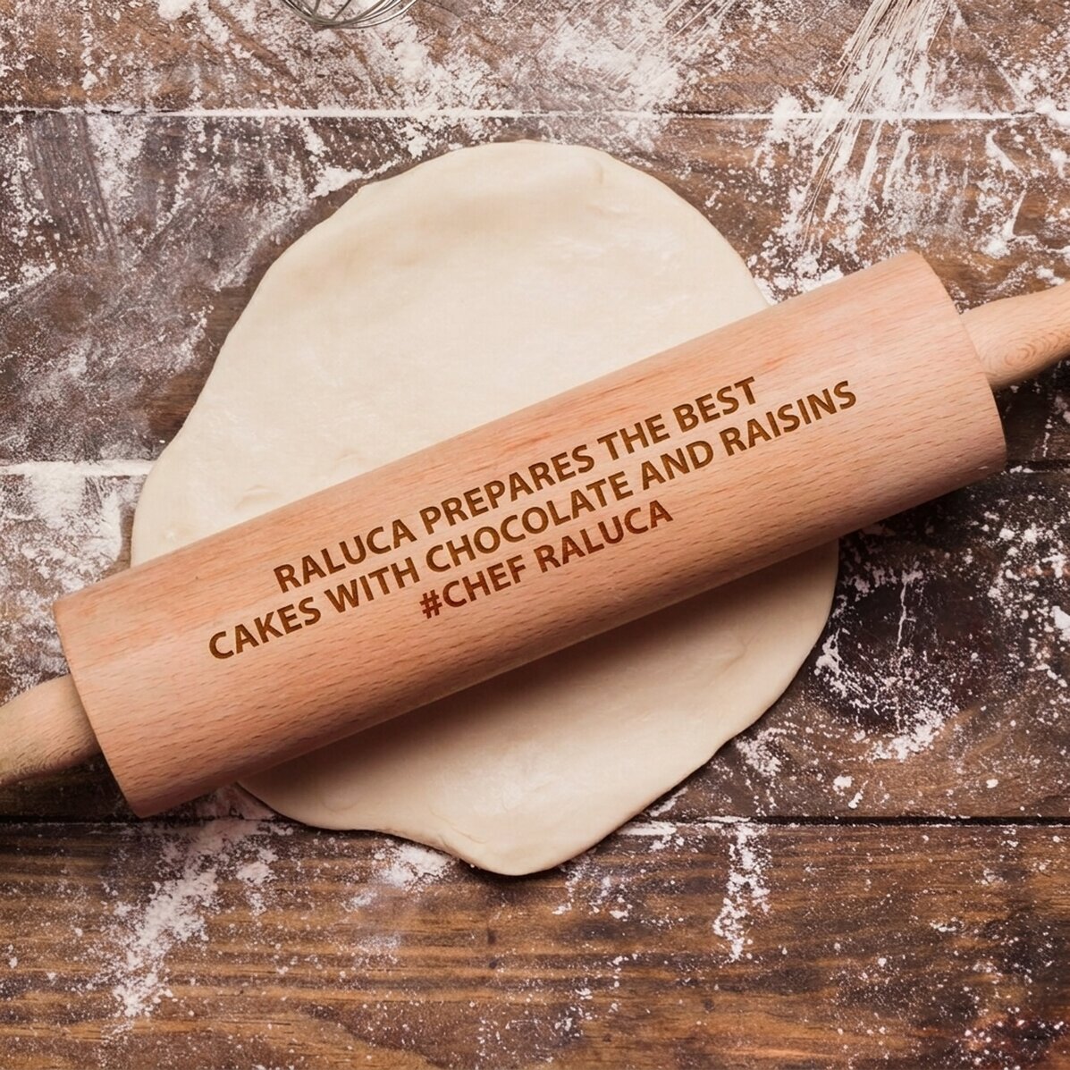 Palillo de madera personalizado con mensaje