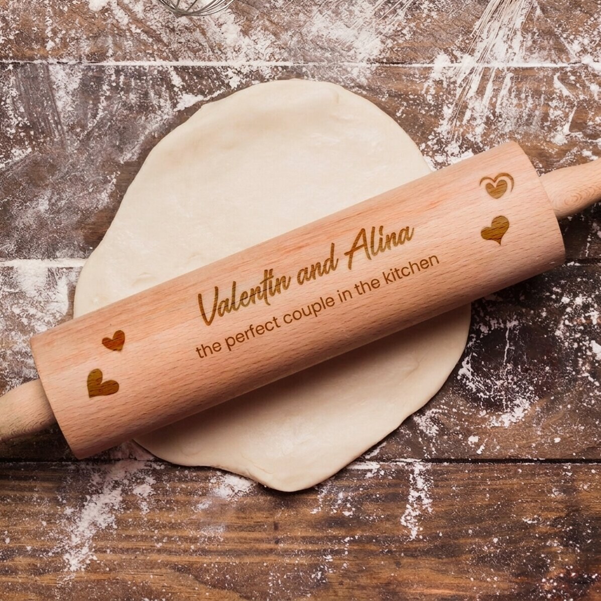 Paleta de madera personalizada para parejas