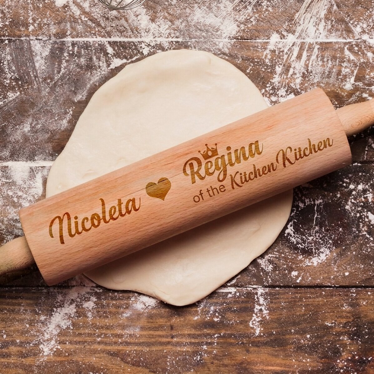 Rodillo de madera personalizado - Queen of the Kitchen