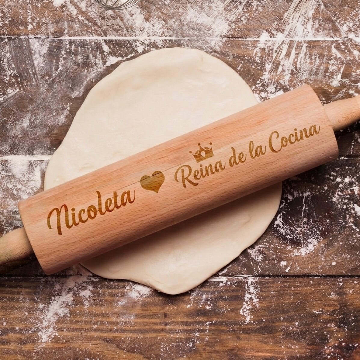 Rodillo de madera personalizado - Queen of the Kitchen