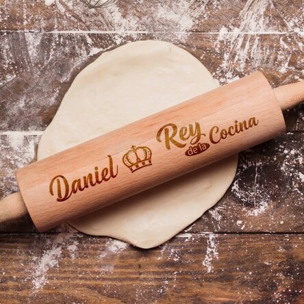 Rodillo de madera personalizado - King of the Kitchen