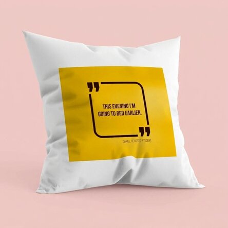Cojín personalizado con una cita