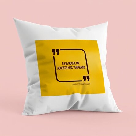 Cojín personalizado con una cita