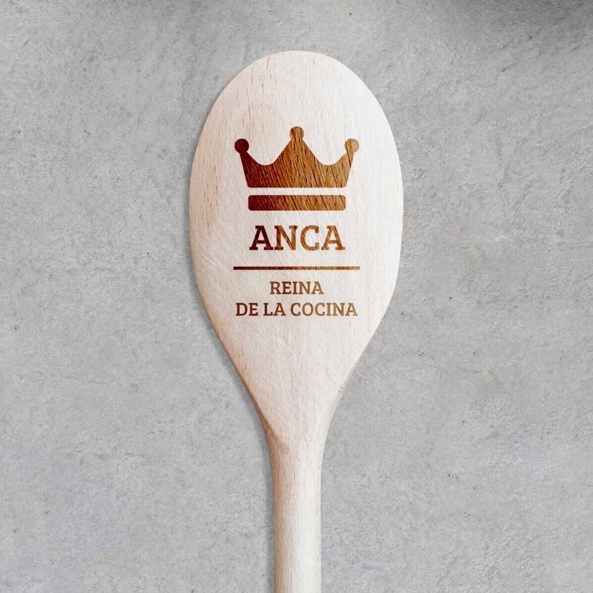 Cuchara de madera personalizada - Corona