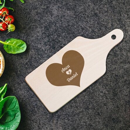 Mini tabla de cortar personalizada para parejas