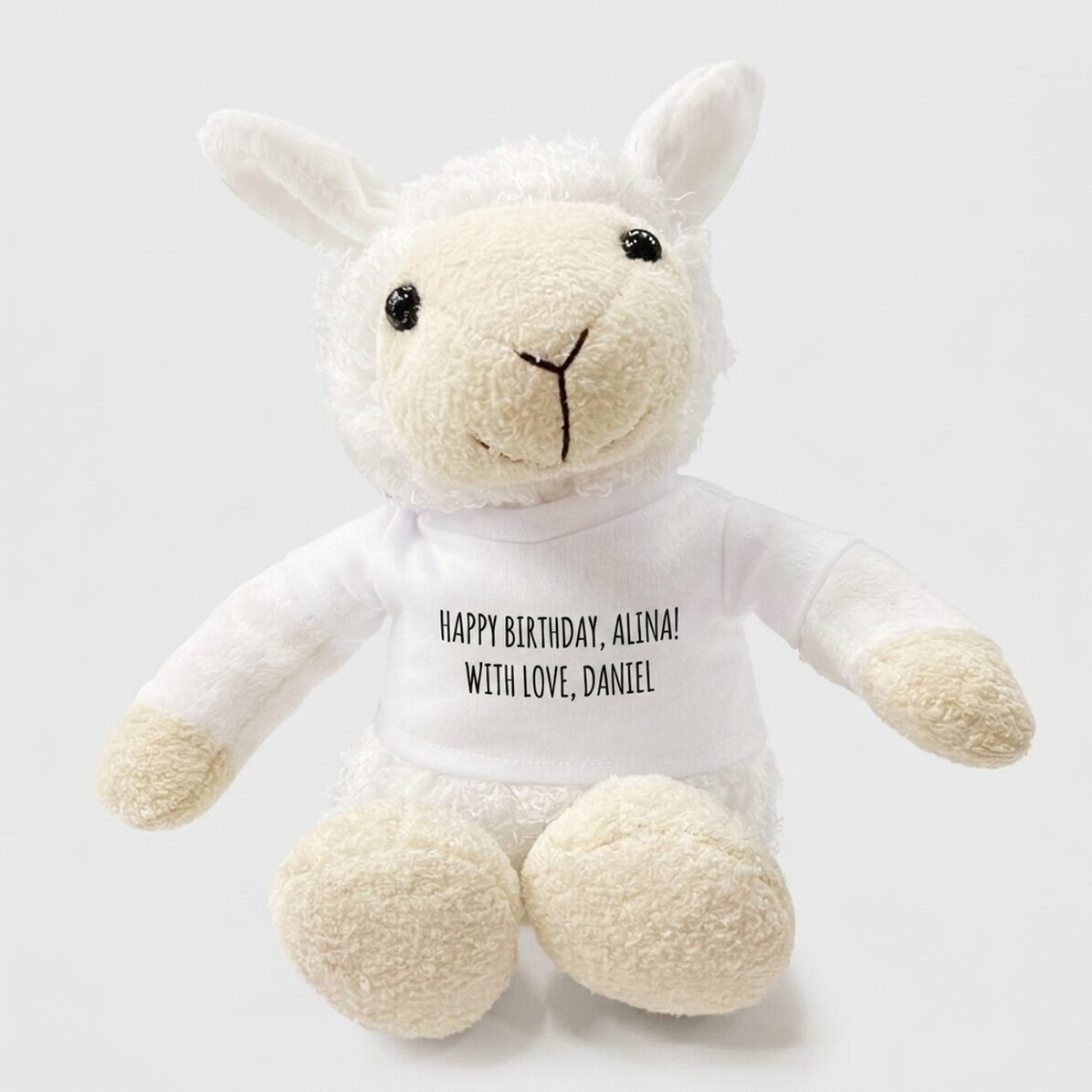 Oveja de peluche personalizada con mensaje