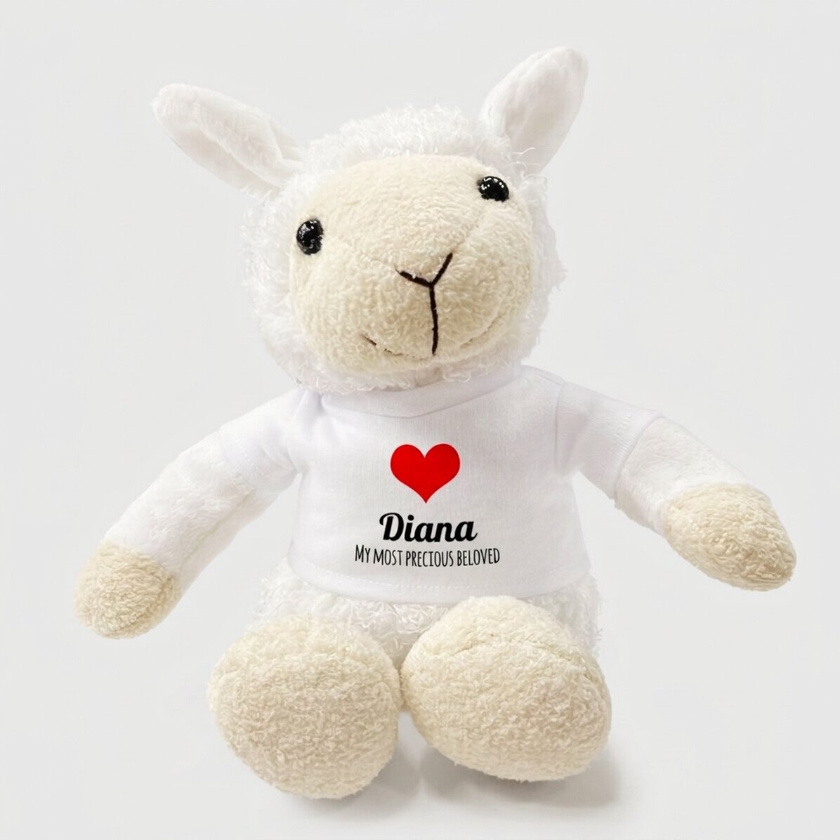 Peluche de oveja personalizado con un nombre cariñoso