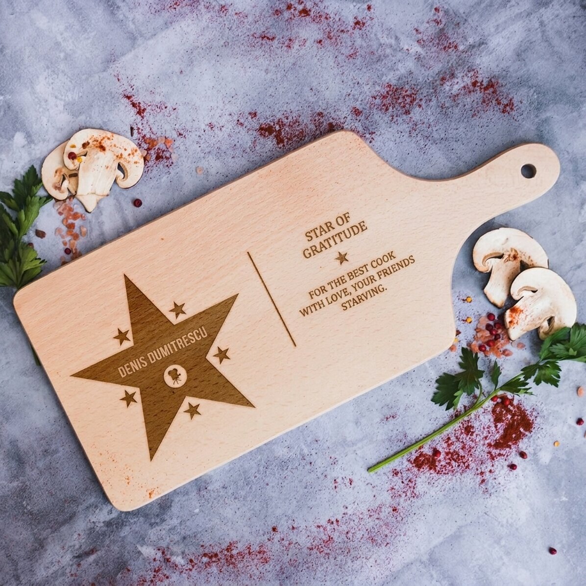 Picadora personalizada - La estrella de la gratitud