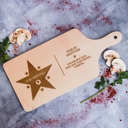 Customised chopping board - Star of gratitude