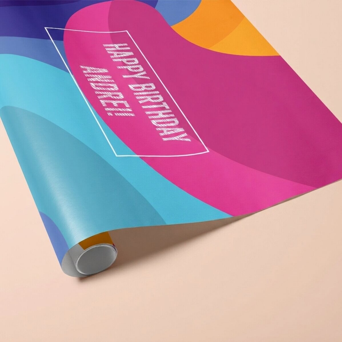 Papel de regalo personalizado - diseño abstracto y colorido