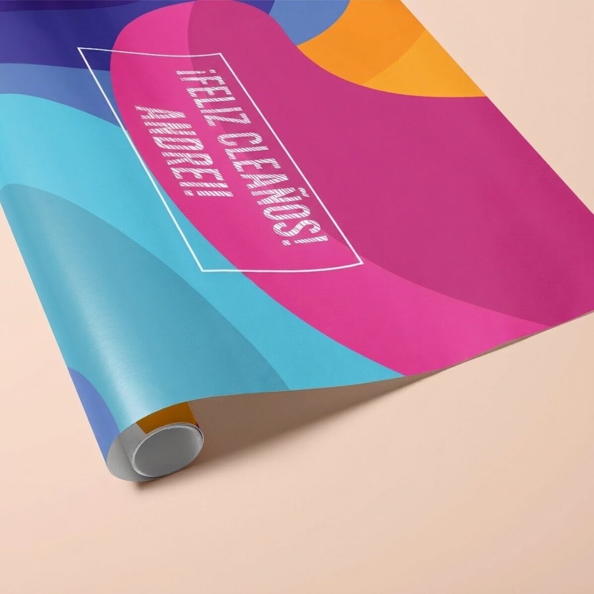 Papel de regalo personalizado - diseño abstracto y colorido