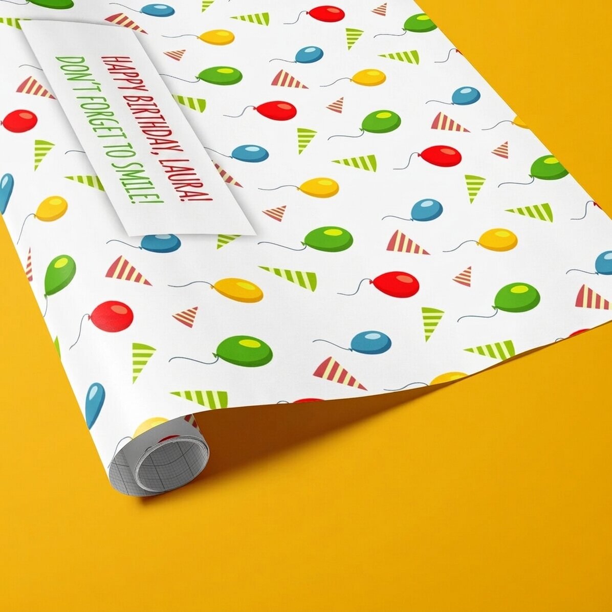 Papel de regalo personalizado - diseño de cumpleaños
