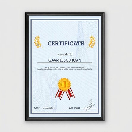 Cuadro personalizado - Certificado de agradecimiento