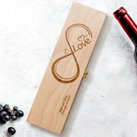 Personalised wine box - Infinite Love
