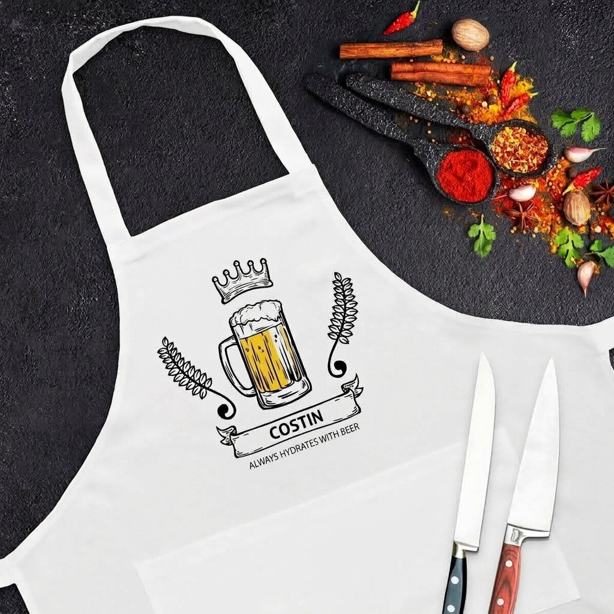 Customised apron - King Of The Beer