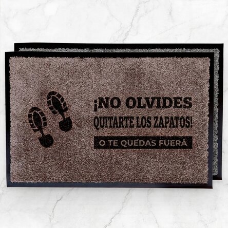 Felpa de entrada para interior personalizada: no te olvides de quitarte los zapatos