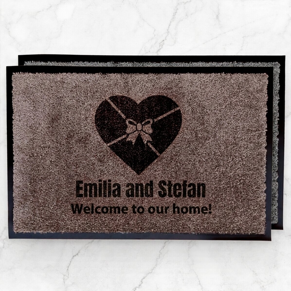 Alfombra de entrada para interior personalizada para parejas