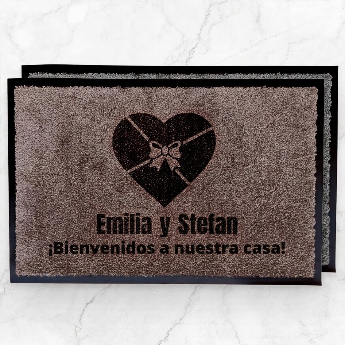 Alfombra de entrada para interior personalizada para parejas