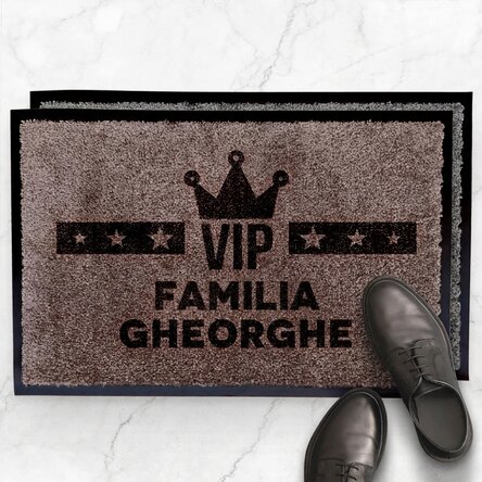 Alfombra de entrada para interior personalizada - Familia VIP