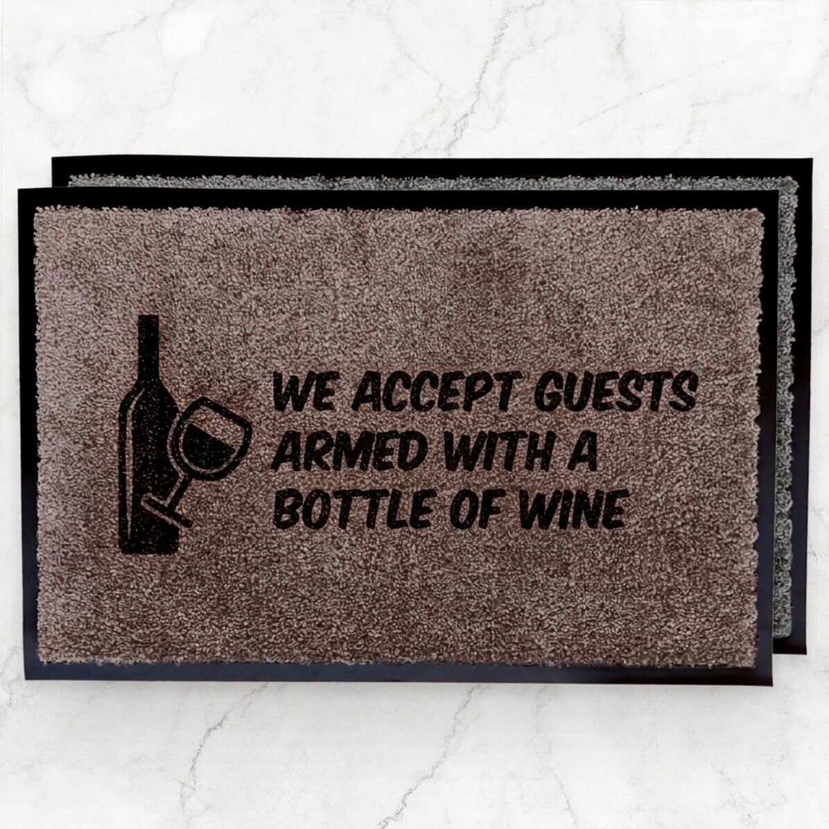 Alfombra de entrada para interior personalizada - Vino