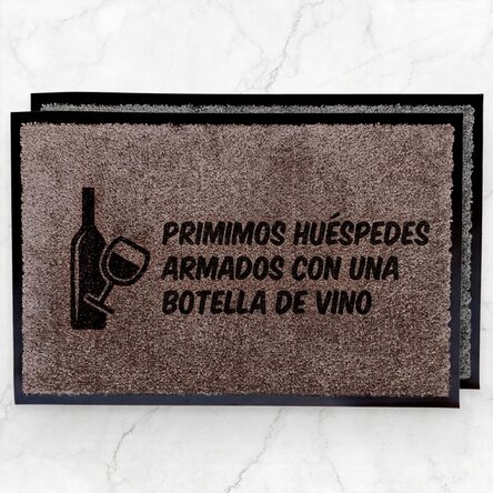 Alfombra de entrada para interior personalizada - Vino