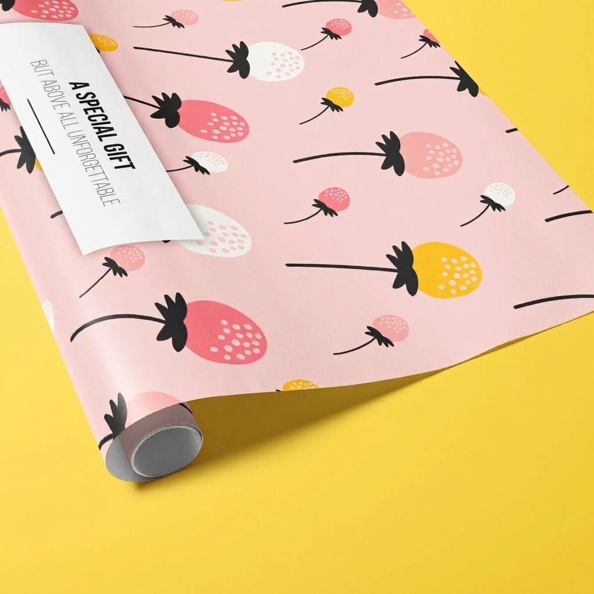 Papel de regalo personalizado con texto - Otoño rosa