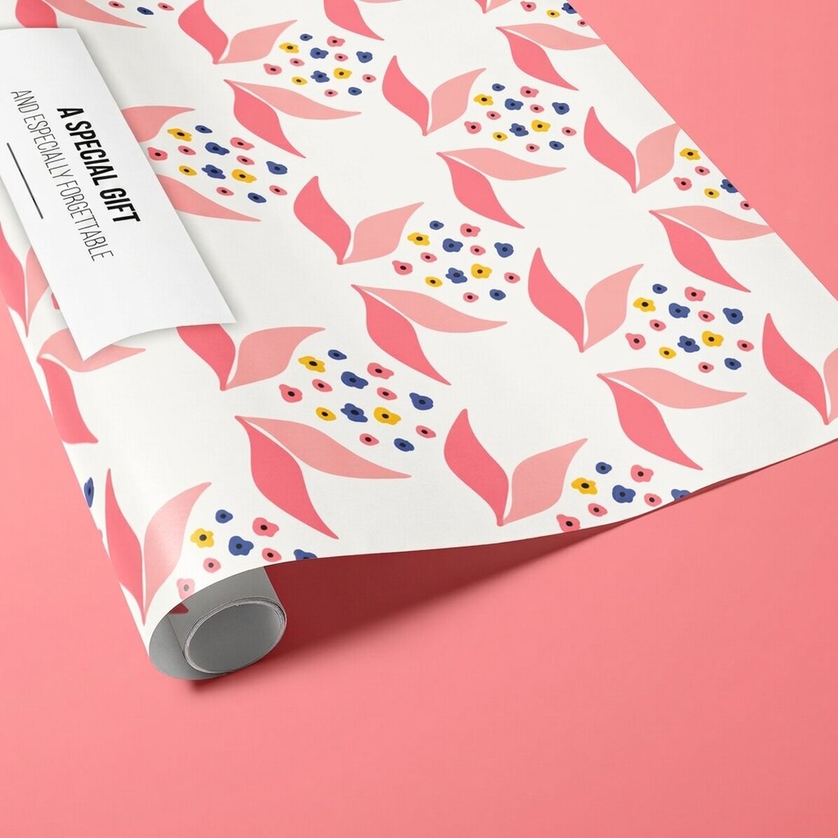 Papel de regalo personalizado con texto - Floricele