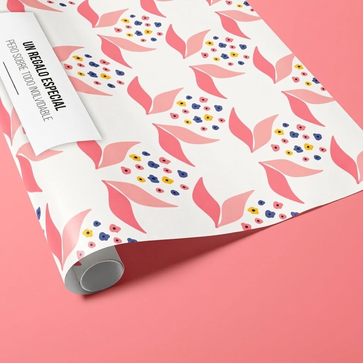 Papel de regalo personalizado con texto - Floricele