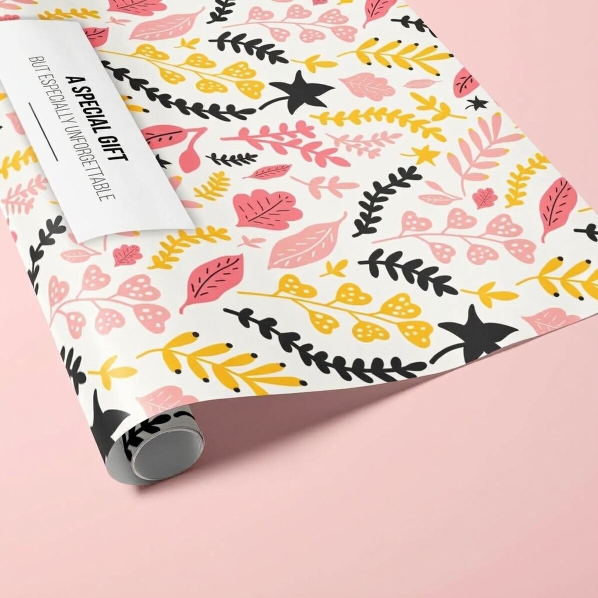 Papel de regalo personalizado con texto - Hojas de otoño