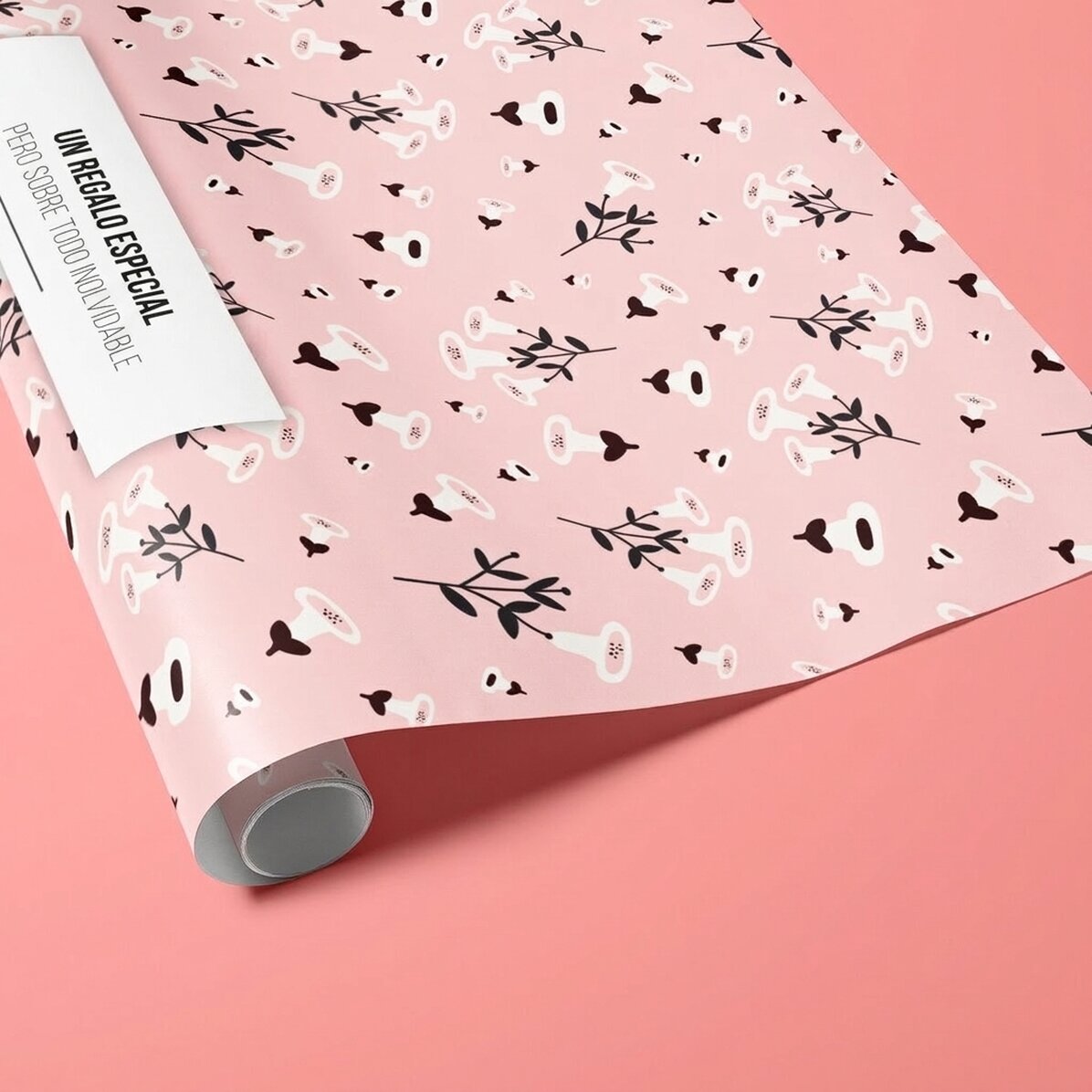 Papel de regalo personalizado con texto - Flores