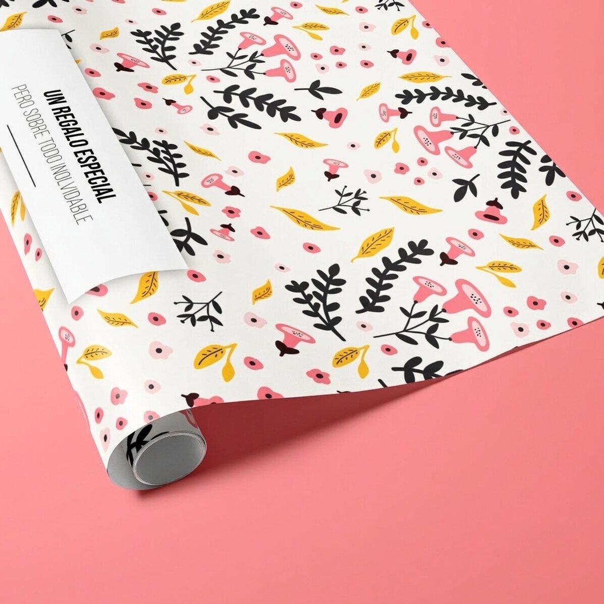 Papel de regalo personalizado con texto - Diseño otoñal