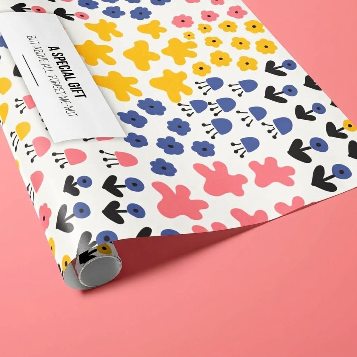Papel de regalo personalizado con texto - Diseño colorido