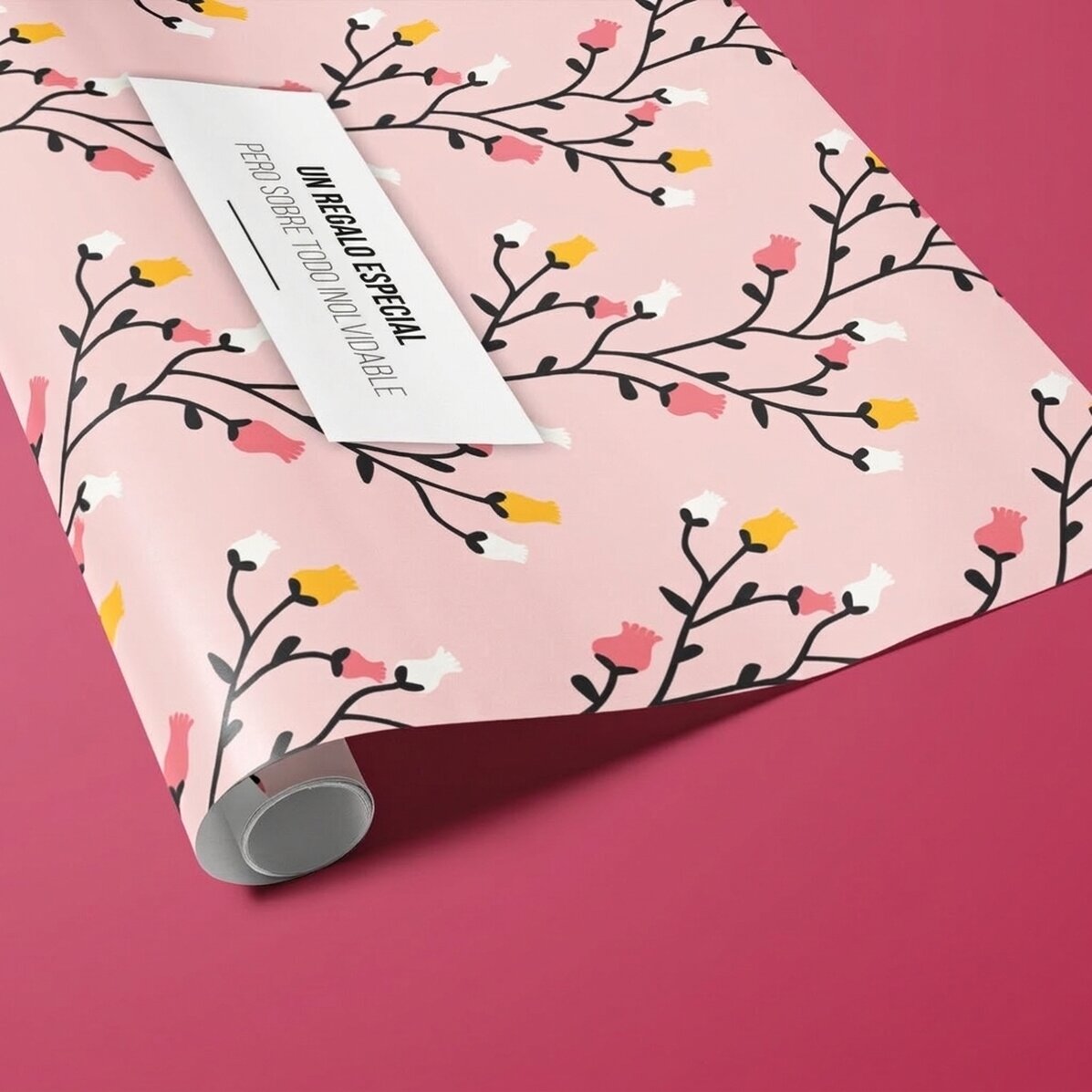 Papel de regalo personalizado con texto enmarcado - Diseño de otoño