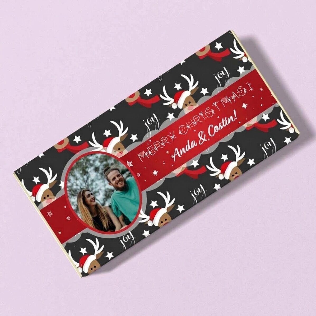 Chocolate personalizado de Navidad - Reno