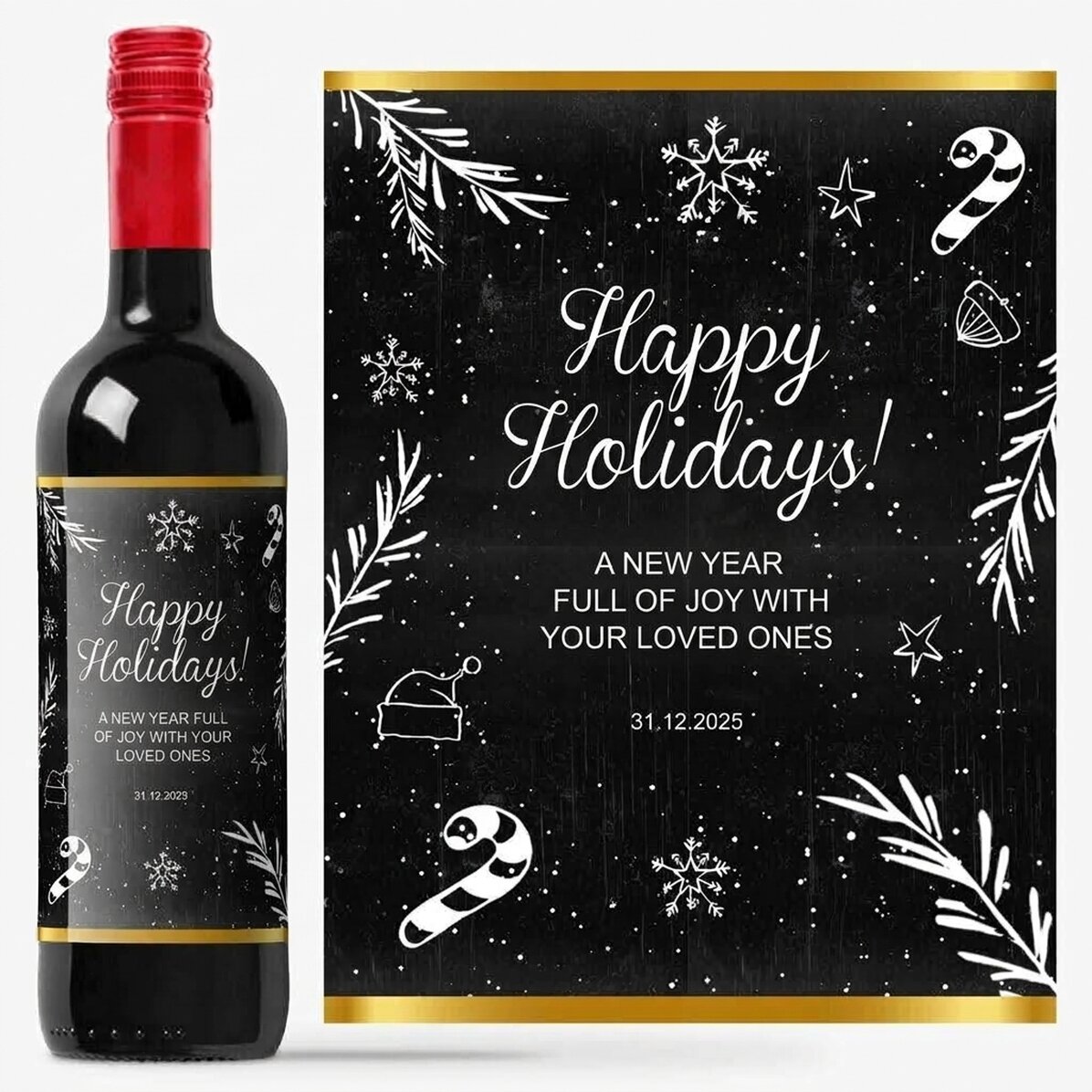 Vino personalizado - Christmas Time