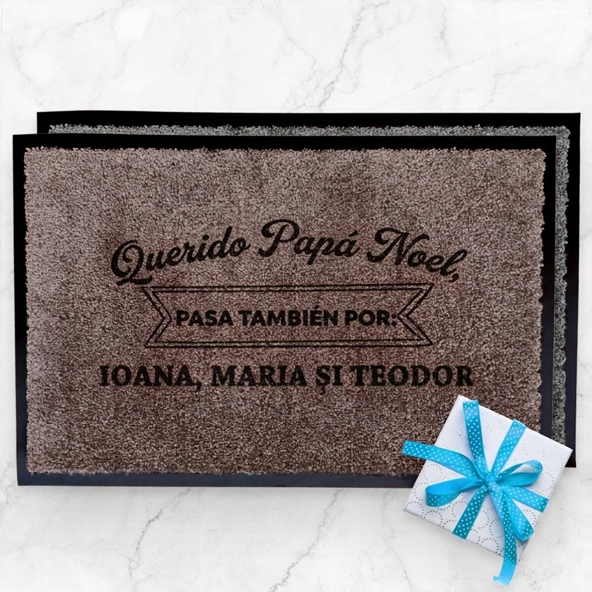Alfombra de entrada para interior personalizada - Querido Papá Noel