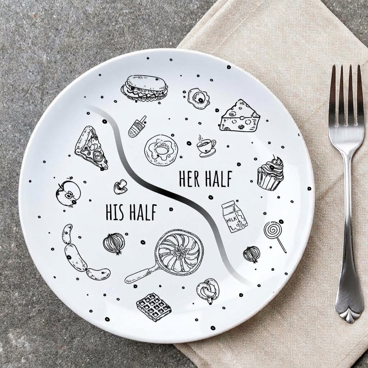 Plato personalizado con texto - Jumatate