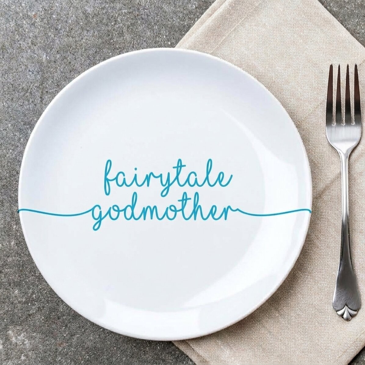 Plato personalizado con texto - Sea Sprite