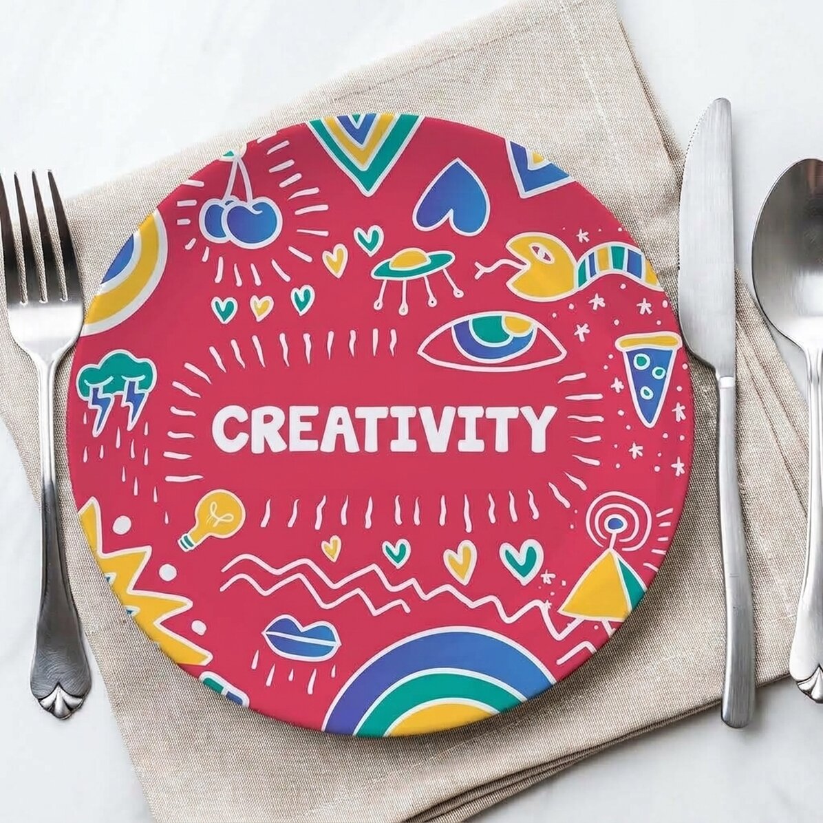 Plato personalizado con texto - creARTive