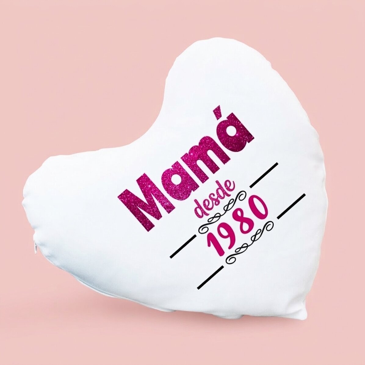 Cojín personalizado con forma de corazón - La vida de una madre