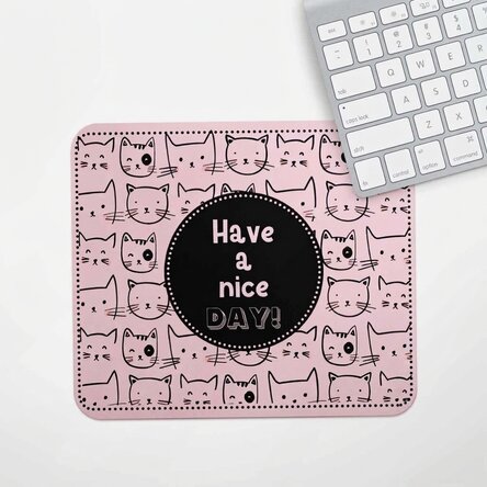 Alfombrilla de ratón personalizada con texto - Gatos
