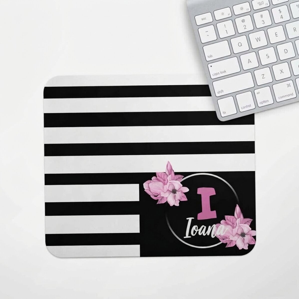 Alfombrilla de ratón personalizada con inicial y nombre - Magnolia
