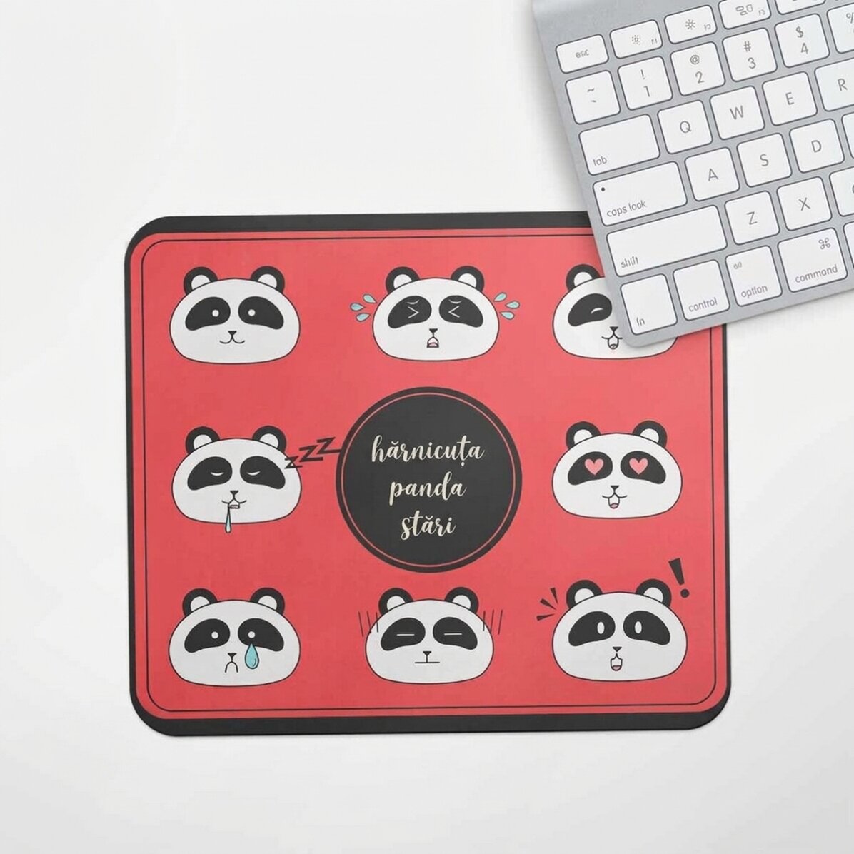 Alfombrilla de ratón personalizada con texto - Panda