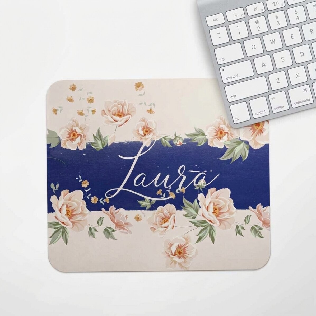 Alfombrilla de ratón personalizada con texto - Acuarela