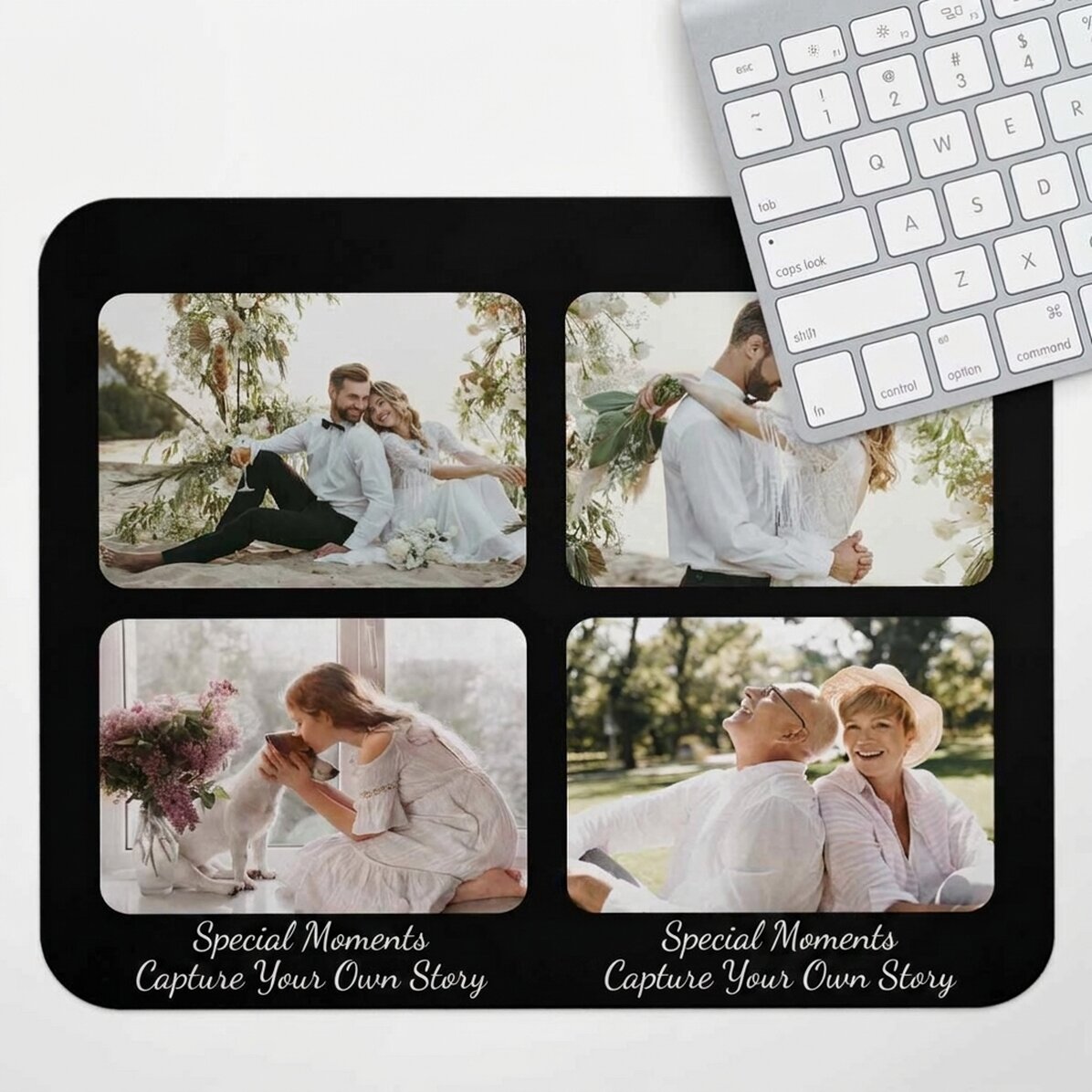 Alfombrilla de ratón XL personalizada con 4 fotos