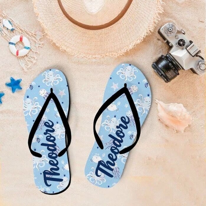 Chanclas personalizadas para niños con texto - Jellyfish