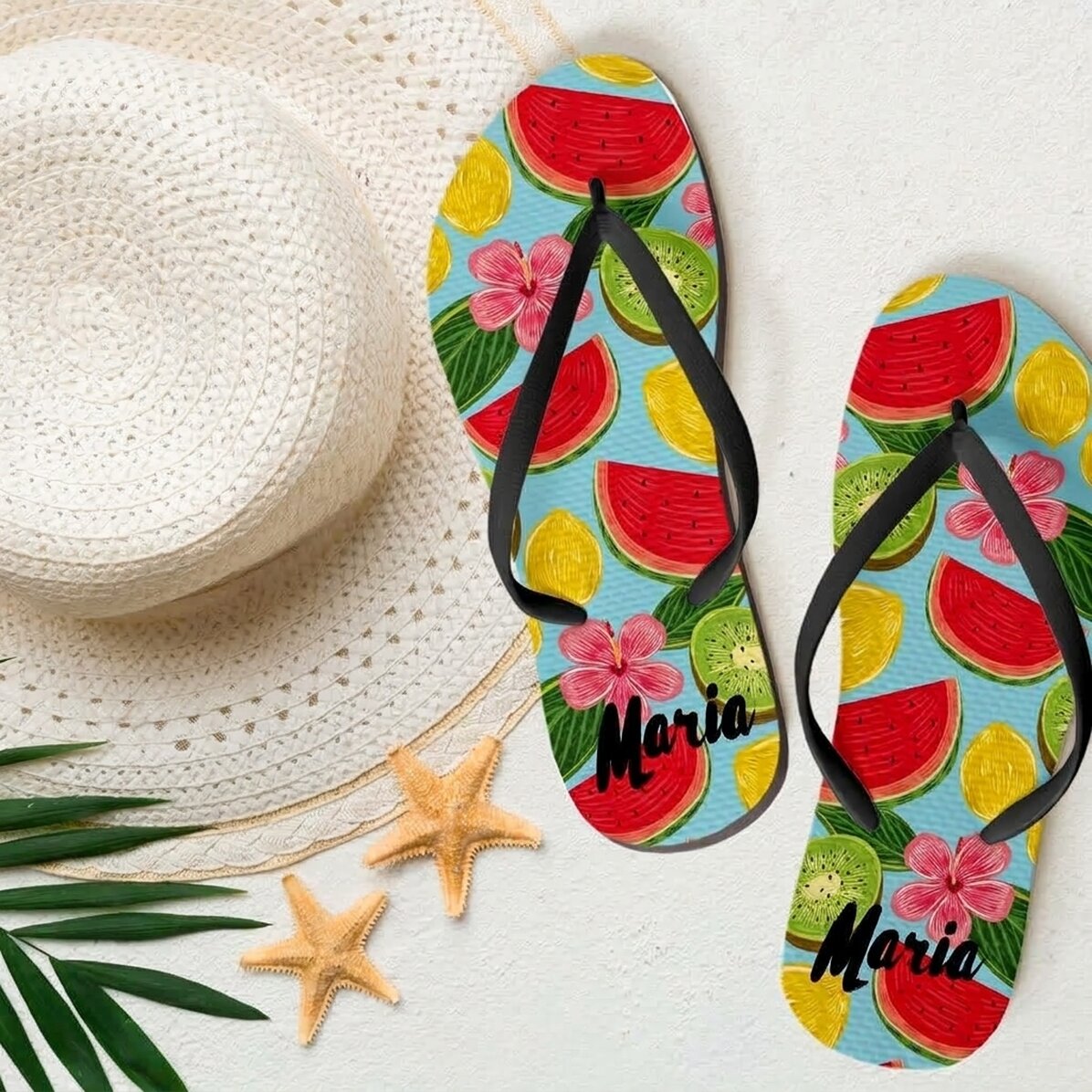 Chanclas personalizadas para niños con texto - Watermelon