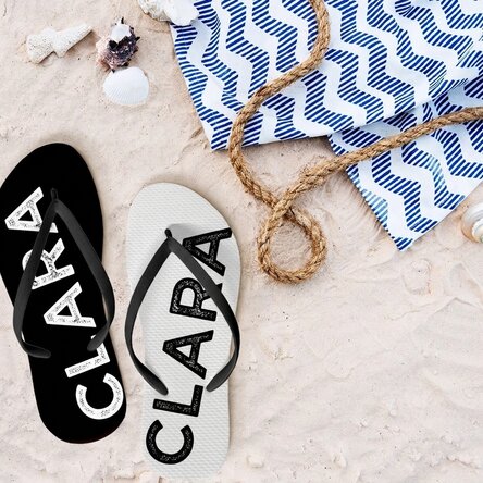 Chanclas personalizadas con texto