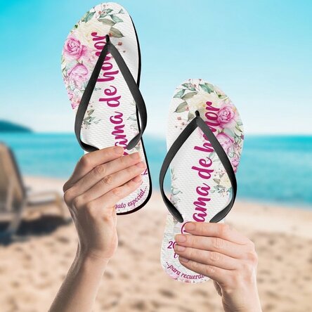 Chanclas personalizadas con texto - Dama de honor